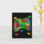 Autismus Awareness Video Game Controller Puzzle Pi Karte (Gelbe Blume)