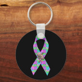 Autismus Awarness Angel Puzzle Pieces Band Ursache Schlüsselanhänger (Vorderseite)