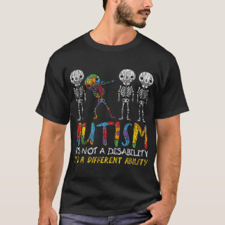 Autismus Awerness Skeleton Dabbing Autistische Kin T-Shirt