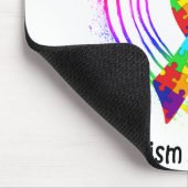 Autismus-Band auf Herzen Mousepad (Ecke)