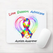 Autismus-Band auf Herzen Mousepad (Mit Mouse)