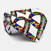 Autismus-Band-Krawatte Krawatte (Gerollt)