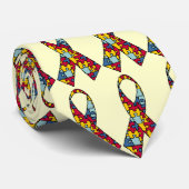 Autismus-Band-Krawatte Krawatte (Gerollt)