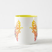 Autismus-Band-Schmetterling Zweifarbige Tasse (Mittel)