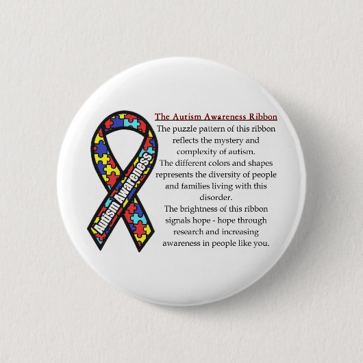 Autismus-Bandbedeutung Button (Vorderseite)