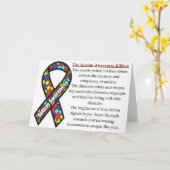 Autismus-Bandbedeutung Karte (Gelbe Blume)