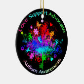 Autismus-Baum im Spektrum Keramikornament (Rechts)