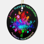 Autismus-Baum im Spektrum Keramikornament (Links)