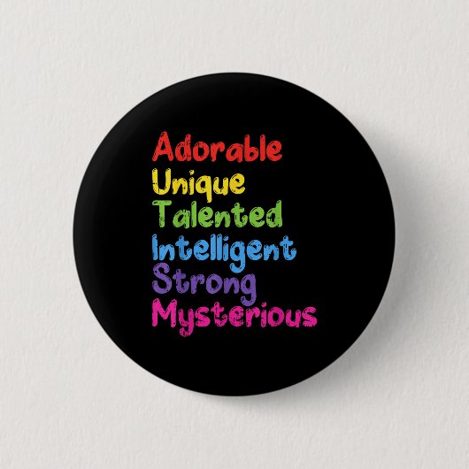 Autismus-Bedeutung-Bewusstsein-Shirt Autistisches Button (Vorderseite)