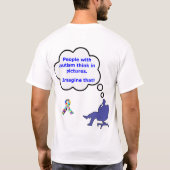 Autismus/behält das Anstarren T-Shirt (Rückseite)