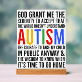Autismus Behalte oder entwirft eigene Acrylschild (Neutral)