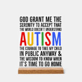 Autismus Behalte oder entwirft eigene Acrylschild (Vorderseite)