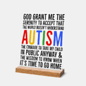 Autismus Behalte oder entwirft eigene Acrylschild (Winkel)