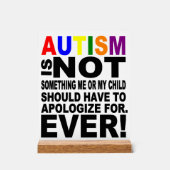 Autismus Behalte oder entwirft eigene Acrylschild (Vorderseite)