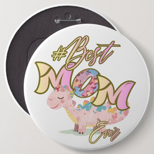 Autismus Beste Mutter überhaupt Pin Button (Vorne & Hinten)