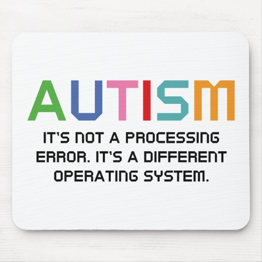 Autismus Betriebssystem Mousepad (Vorne)