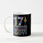 Autismus-Bewusstsein 17. Geburtstag Junge Puzzlete Kaffeetasse (Links)