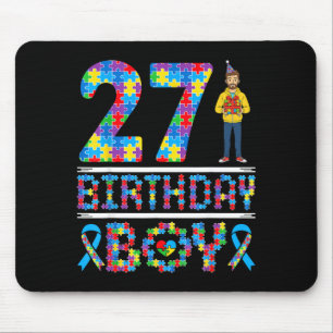 Autismus-Bewusstsein 27. Geburtstag Junge Puzzlete Mousepad