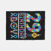 Autismus-Bewusstsein 29. Geburtstag Junge Puzzlete Fleecedecke (Vorderseite (Horizontal))