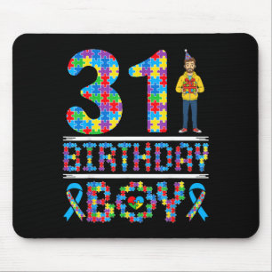Autismus-Bewusstsein 31. Geburtstag Junge Puzzlete Mousepad
