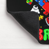 Autismus-Bewusstsein 67 sechs sieben Alter Puzzle  Mousepad (Ecke)