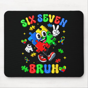 Autismus-Bewusstsein 67 sechs sieben Alter Puzzle  Mousepad