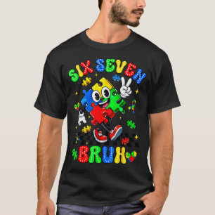 Autismus-Bewusstsein 67 sechs sieben bruh Puzzle J T-Shirt