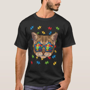 Autismus-Bewusstsein Abessinier-Puzzle-Sonnenbrill T-Shirt