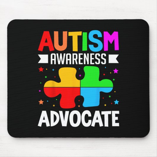 Autismus Bewusstsein Advocation Autistic Awareness Mousepad (Vorne)