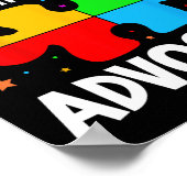 Autismus Bewusstsein Advocation Autistic Awareness Poster (Ecke)