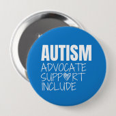 Autismus Bewusstsein. Advokat.support.include. But Button (Vorne & Hinten)