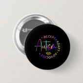 Autismus Bewusstsein Akzeptanz Adapt Advocate Auti Button (Vorne & Hinten)