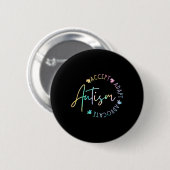 Autismus Bewusstsein Akzeptanz Adapt Advocate Auti Button (Vorne & Hinten)