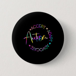 Autismus Bewusstsein Akzeptanz Adapt Advocate Auti Button