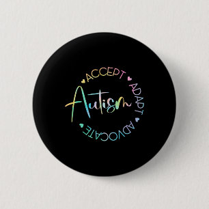 Autismus Bewusstsein Akzeptanz Adapt Advocate Auti Button