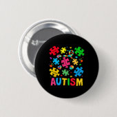 Autismus Bewusstsein Akzeptanz Adapt Advocate Auti Button (Vorne & Hinten)