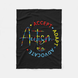 Autismus Bewusstsein Akzeptanz Adapt Advocate Auti Fleecedecke