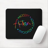 Autismus Bewusstsein Akzeptanz Adapt Advocate Auti Mousepad (Mit Mouse)