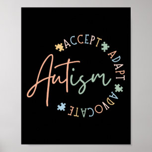 Autismus Bewusstsein Akzeptanz Adapt Advocate Auti Poster