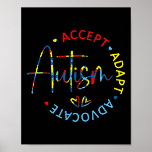Autismus Bewusstsein Akzeptanz Adapt Advocate Auti Poster