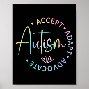 Autismus Bewusstsein Akzeptanz Adapt Advocate Auti Poster