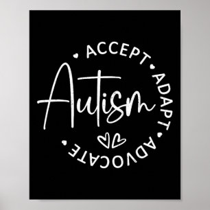 Autismus Bewusstsein Akzeptanz Adapt Advocate Auti Poster