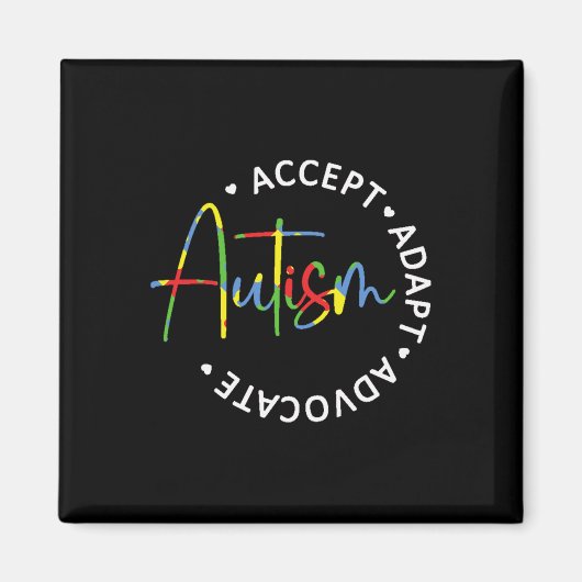 Autismus Bewusstsein Akzeptanz Adaption Advocate L Magnet (Vorne)