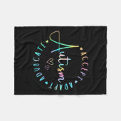 Autismus Bewusstsein Akzeptanz Adaption Advocate v Fleecedecke (Vorderseite (Horizontal))