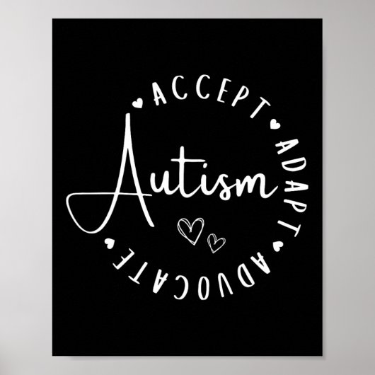 Autismus Bewusstsein Akzeptanz Adaption Advocate v Poster (Vorne)