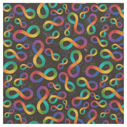 Autismus Bewusstsein Akzeptanz Infinity Rainbow Lo Stoff (Nahaufnahme)
