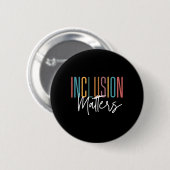 Autismus Bewusstsein Akzeptanz Inklusion Probleme  Button (Vorne & Hinten)