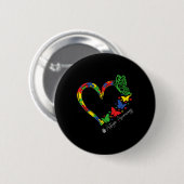Autismus Bewusstsein Akzeptanz Liebe Männer Frauen Button (Vorne & Hinten)