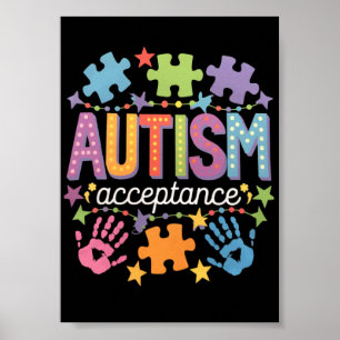Autismus-Bewusstsein-Akzeptanz-Puzzles Autistische Poster