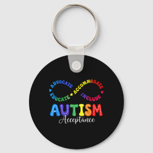 Autismus-Bewusstsein-Akzeptanz-Shirt Unendlichkeit Schlüsselanhänger